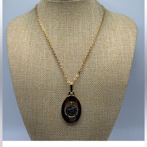 Oval Sagittarius Pendant Necklace